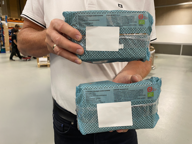Labels on vegtables packs
