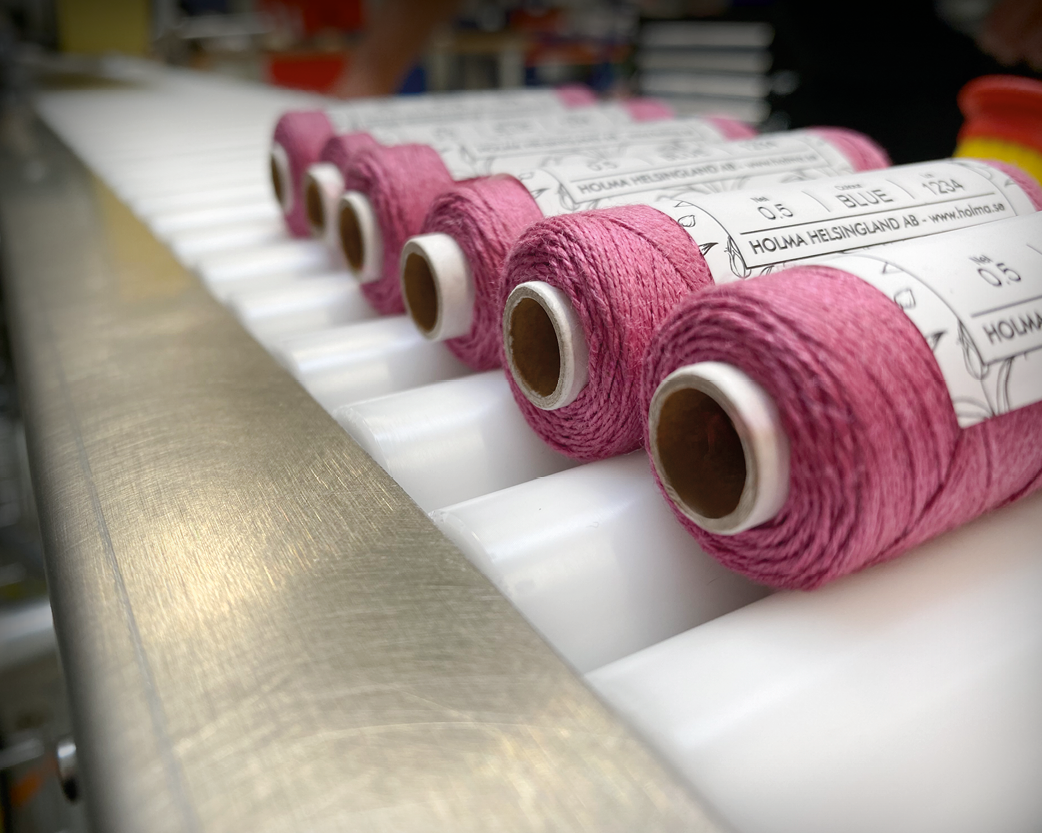 Spools of sewing thread